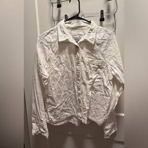 Universal Thread Cream Linen Blend Shirt